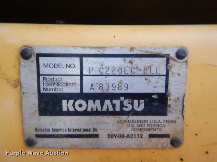 image for item DI0388 1999 Komatsu PC220LC-6LE  excavator