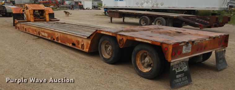 image for item DI7685 1991 Trail King TK70HDG-422 lowboy equipment trailer