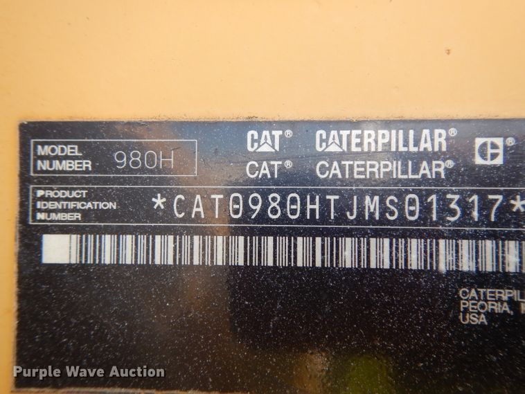 image for item DI8499 2006 Caterpillar 980H  wheel loader