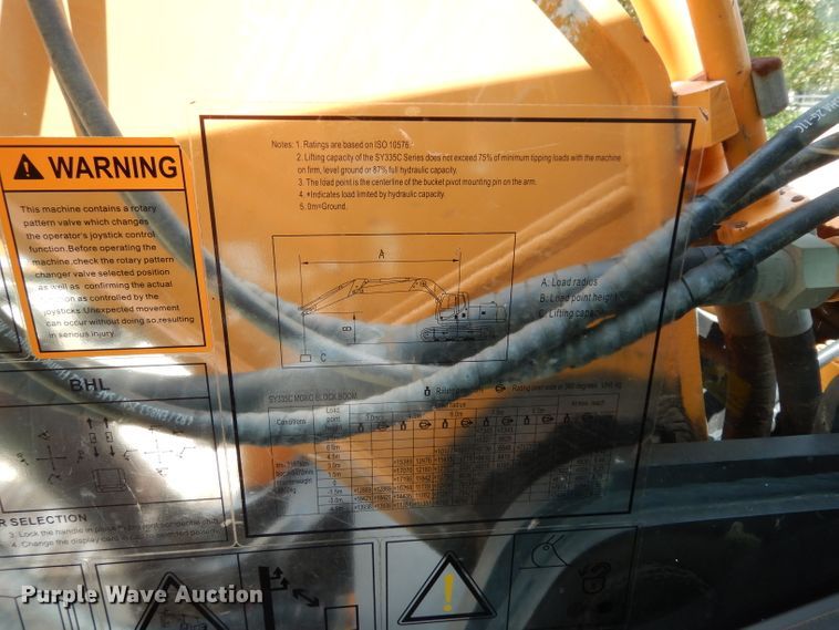 image for item DI8502 2014 Sany 335C  excavator