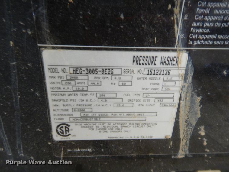 image for item DJ2017 Mi-T-M HEG-3005-0E2G pressure washer