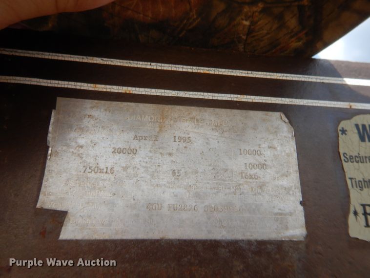 image for item DJ2027 1995 Fleetneck RDCL equipment trailer