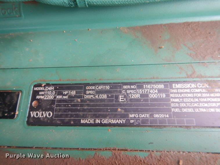 image for item DY9516 2014 Volvo SD115  vibratory single drum roller