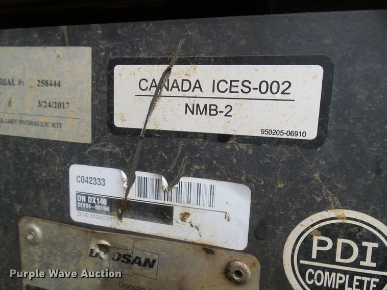 image for item EP9885 2018 Doosan DX140LCR-5  excavator