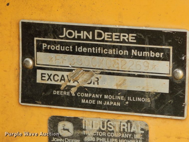 image for item FR9034 2002 John Deere 330C LC  excavator