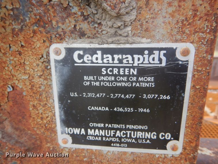 image for item GB9918 Cedarapids vibratory screen