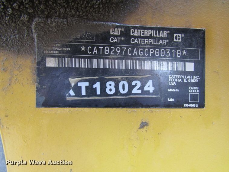 image for item GQ9126 2009 Caterpillar 297C  tracked skid steer loader