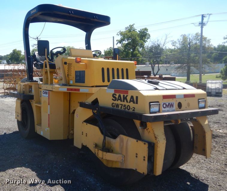 image for item GR9741 2012 Sakai GW750-2  vibratory pneumatic roller