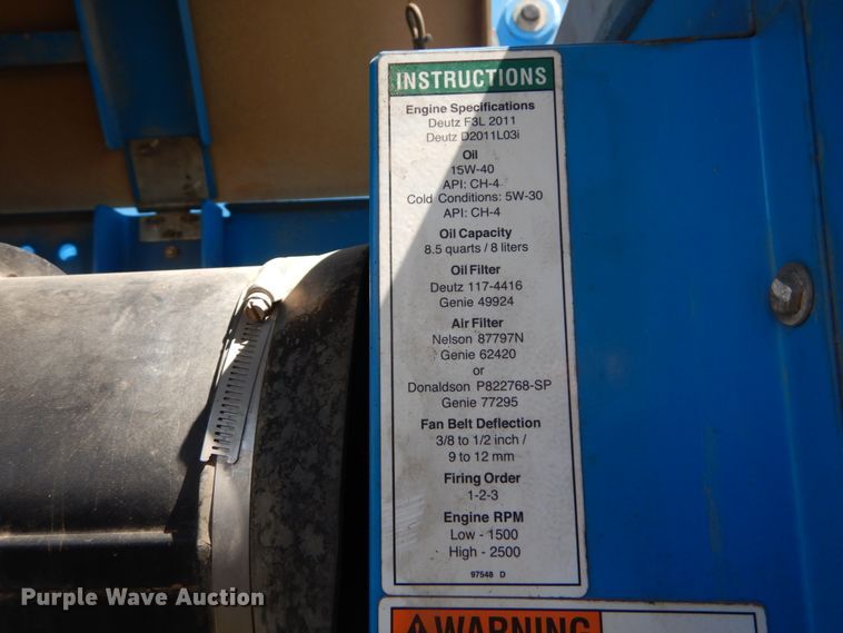 image for item GR9774 2008 Genie S65  boom lift