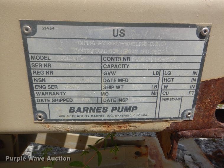 image for item GR9792 Barnes US612-ACD water pump