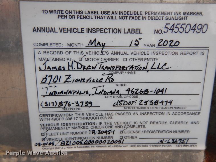 image for item HA9446 2005 Durcholz equipment trailer