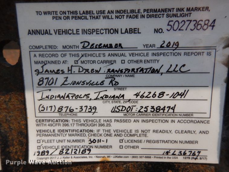 image for item HA9448 1989 Durcholz equipment trailer