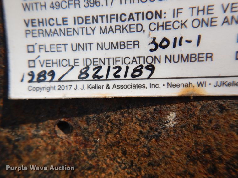 image for item HA9448 1989 Durcholz equipment trailer