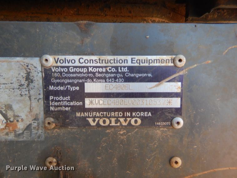 image for item HB9436 2016 Volvo EC480EL  excavator