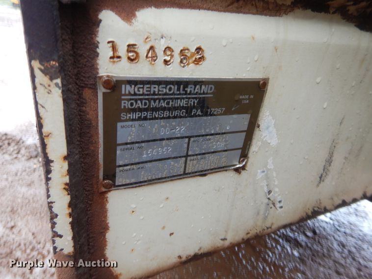 image for item HB9489 Ingersoll Rand DD22  vibratory double drum roller