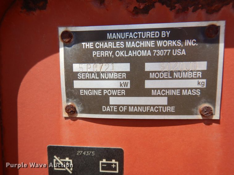 image for item HG9180 Ditch Witch 8020  cable plow