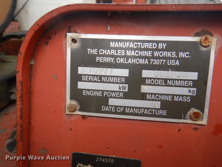 image for item HG9182 2000 Ditch Witch 8020  cable plow