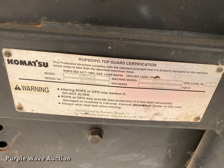 image for item HG9188 2005 Ditch Witch MX202  mini excavator