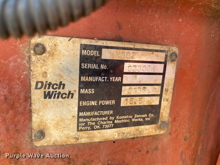 image for item HG9188 2005 Ditch Witch MX202  mini excavator