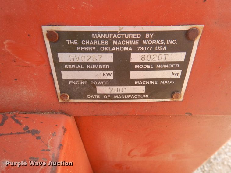 image for item HG9206 2001 Ditch Witch 8020  cable plow