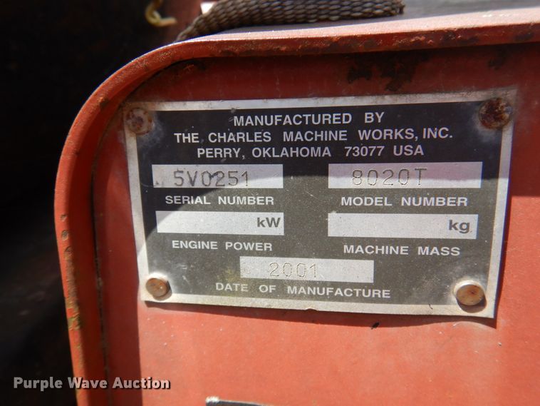 image for item HG9207 2001 Ditch Witch 8020  cable plow