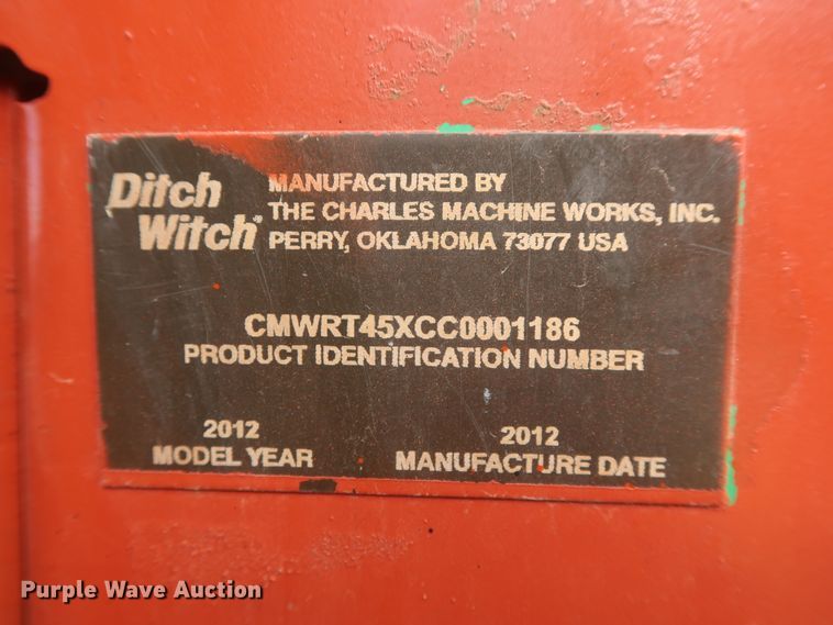 image for item HJ9324 2012 Ditch Witch RT45  trencher