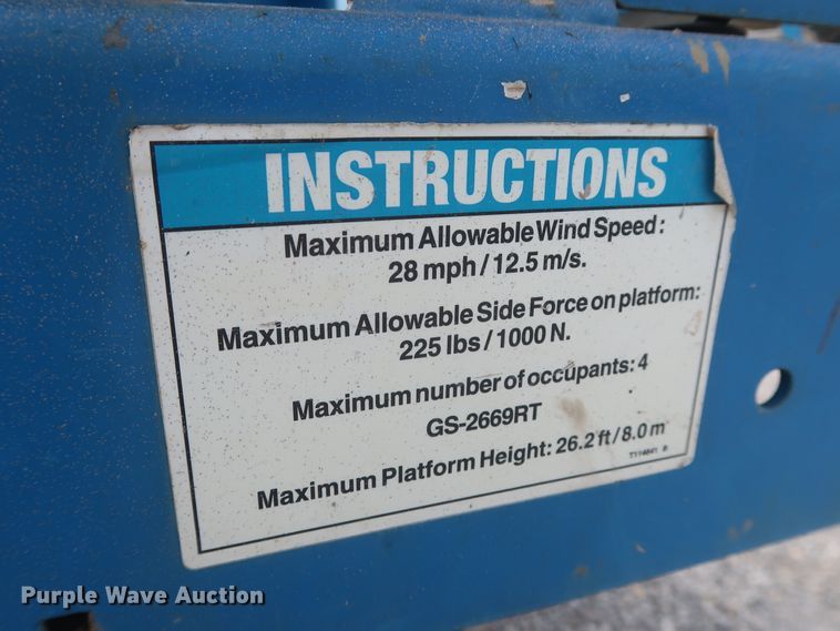 image for item HJ9326 2012 Genie GS-3369RT  scissor lift