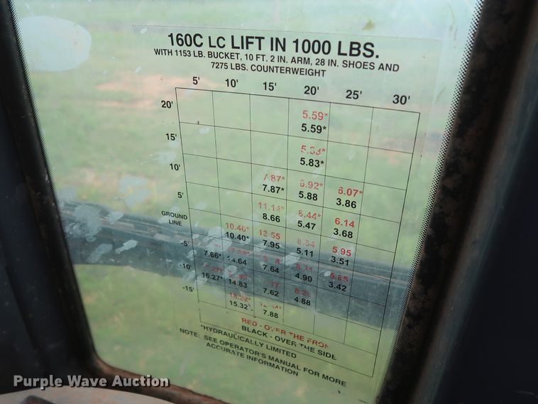 image for item HJ9330 2005 John Deere 160C LC  excavator