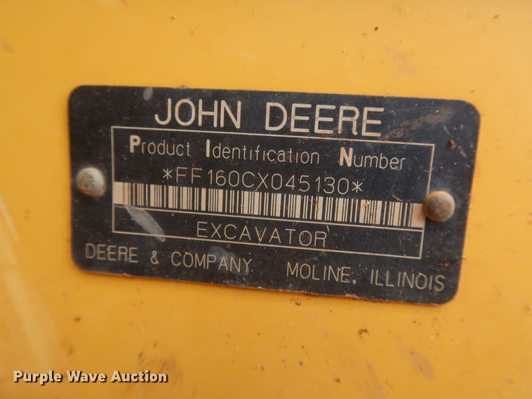 image for item HJ9330 2005 John Deere 160C LC  excavator