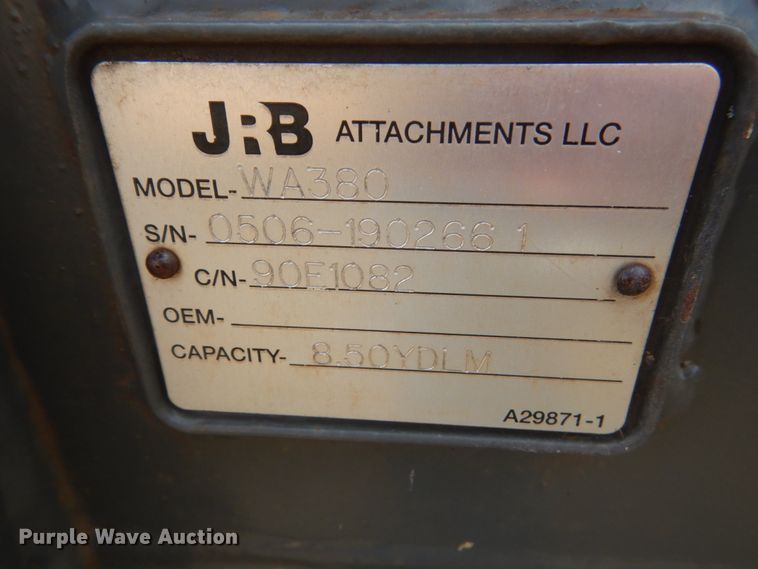 image for item HP9750 JRB WA-380 124"W bucket