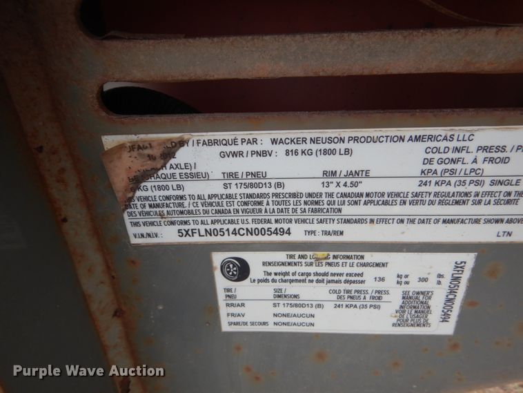 image for item HP9752 2012 Wacker Neuson LTN6  light plant