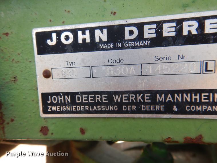 image for item DG4540 John Deere 830  tractor