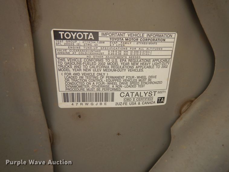 image for item DI7681 2002 Toyota Sequoia  SUV