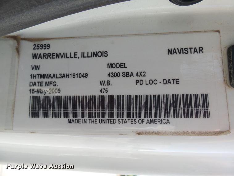 image for item EF9644 2010 International DuraStar 4300  sewer rodder truck