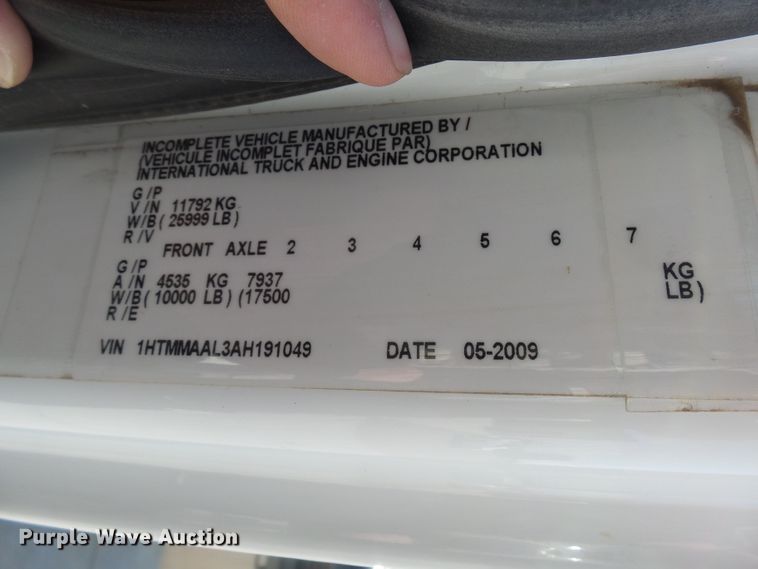 image for item EF9644 2010 International DuraStar 4300  sewer rodder truck