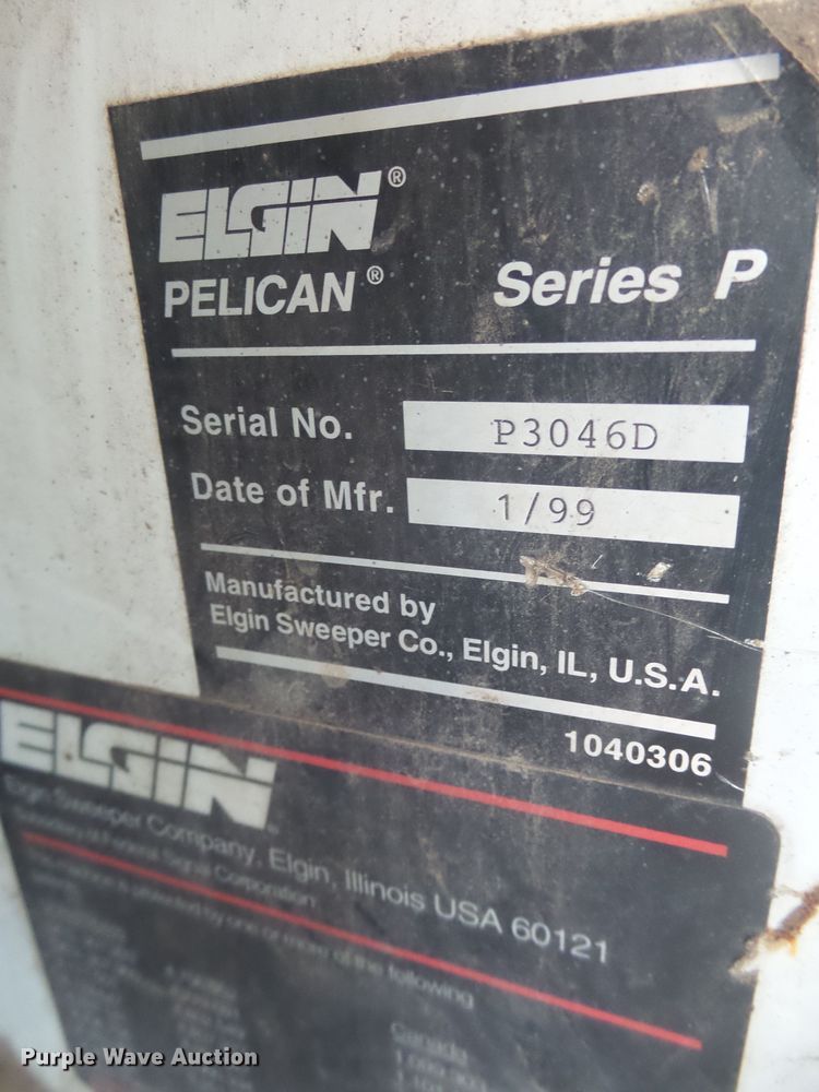 image for item EF9646 1999 Elgin Pelican P  street sweeper