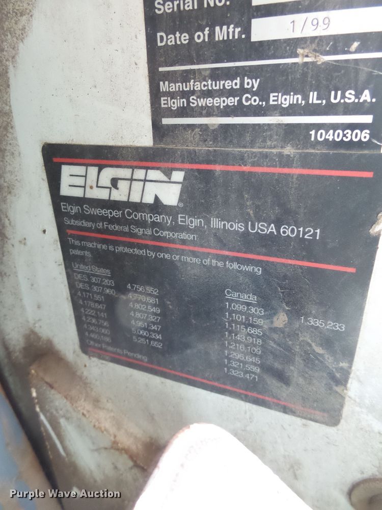 image for item EF9646 1999 Elgin Pelican P  street sweeper