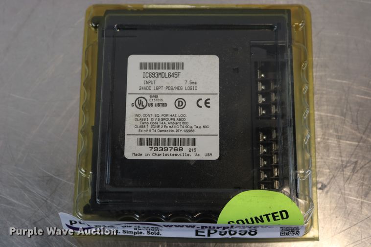 image for item EP9698 GE Fanuc IC693MDL645F 24VDC 16PT POS/NEG logic input module