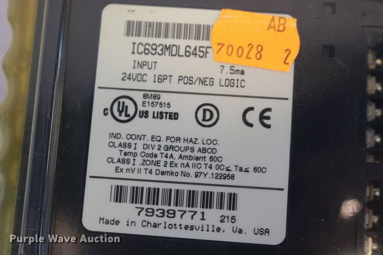 image for item EP9700 GE Fanuc IC693MDL645F 24VDC 16PT POS/NEG logic input module