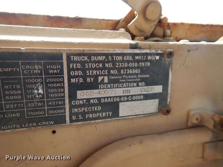 image for item FN9457 1971 Jeep  dump truck