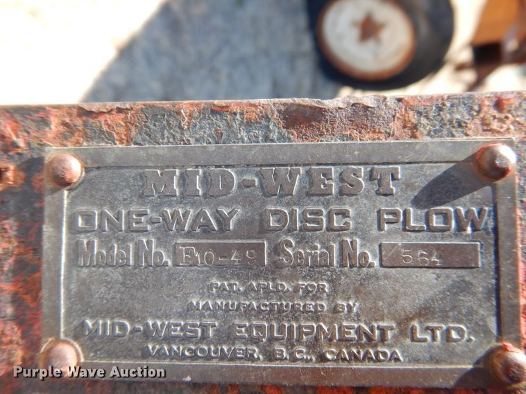 image for item GE9305 Midwest F10-49 one-way disk