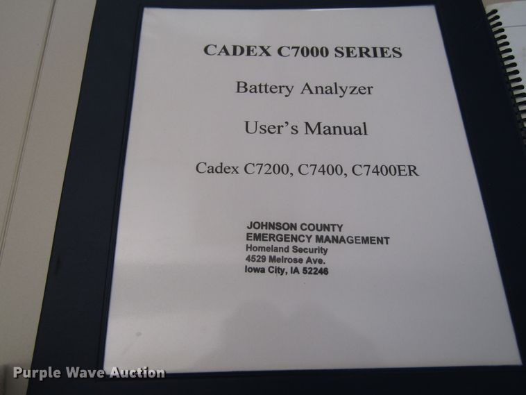 image for item GQ9119 Cadex C7400 series battery analyzer