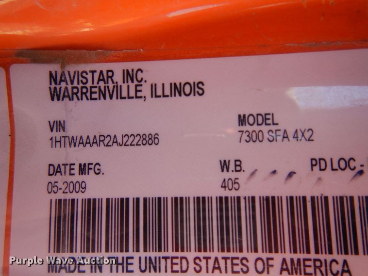 image for item HA9471 2010 International WorkStar 7300  dump truck