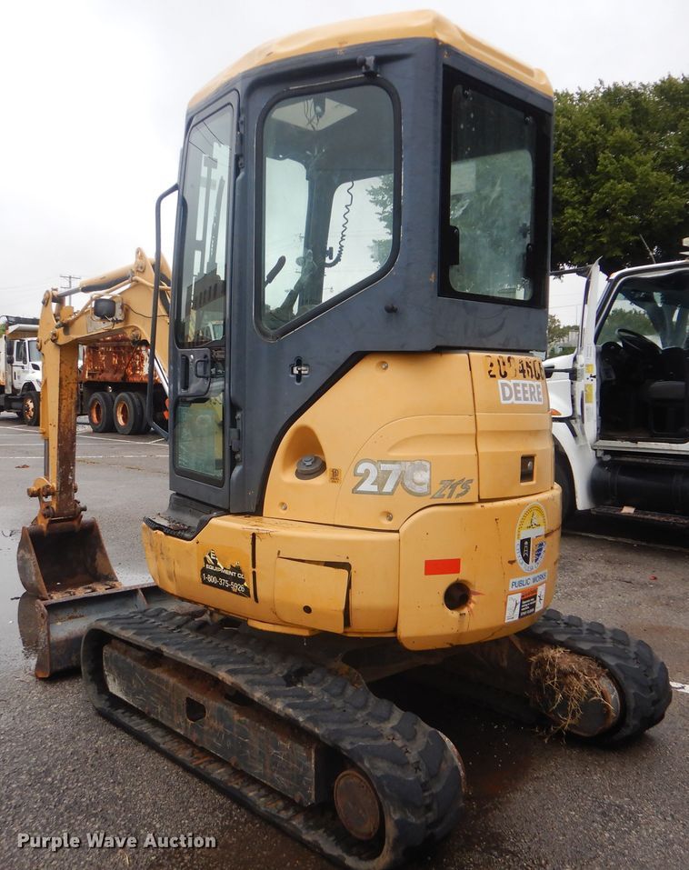 image for item HA9628 2005 John Deere 27C ZTS  mini excavator