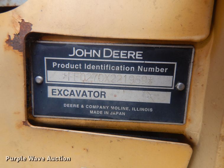 image for item HA9628 2005 John Deere 27C ZTS  mini excavator
