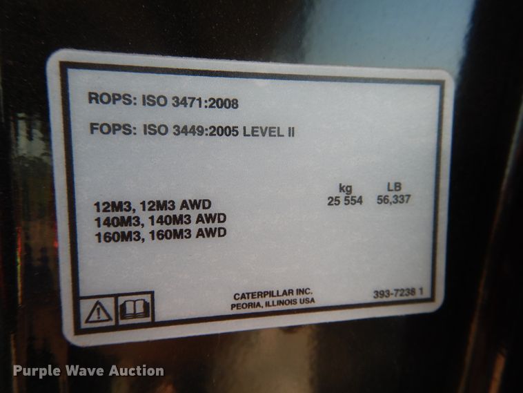 image for item HB9028 2016 Caterpillar 140M3  motor grader