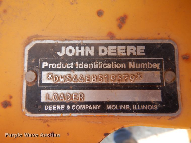 image for item HB9029 1988 John Deere 544E  wheel loader