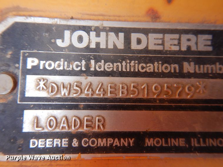 image for item HB9029 1988 John Deere 544E  wheel loader