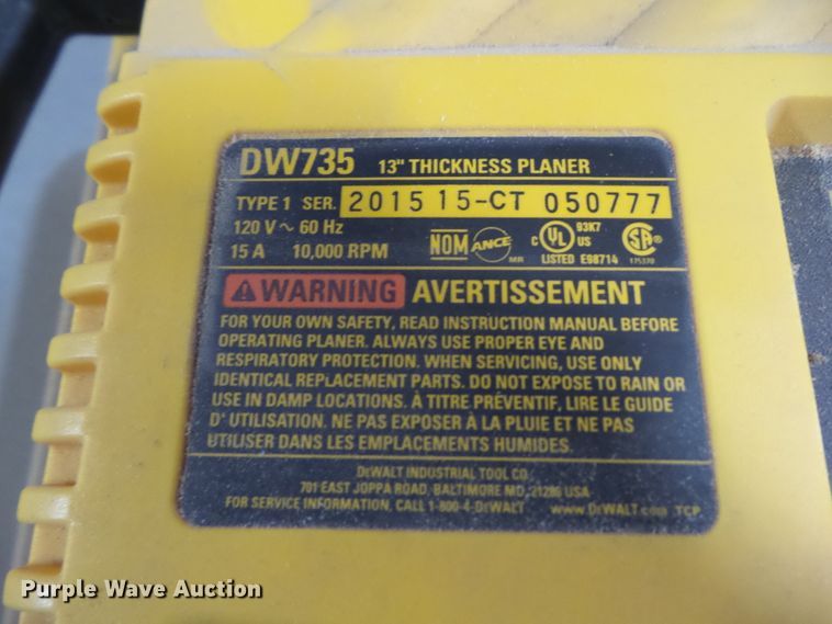 image for item HF9516 Delta DW735 planer