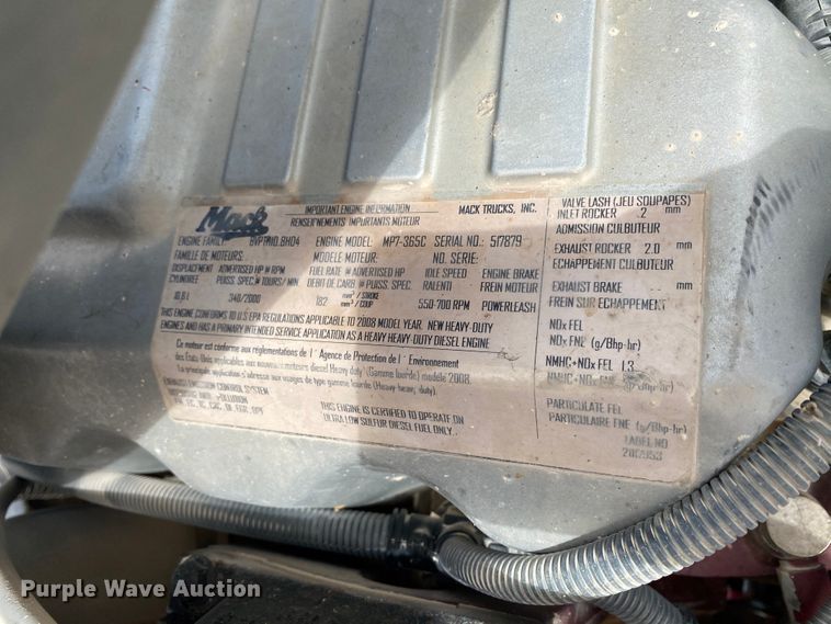 image for item HG9137 2009 Mack Granite GU713  dump truck